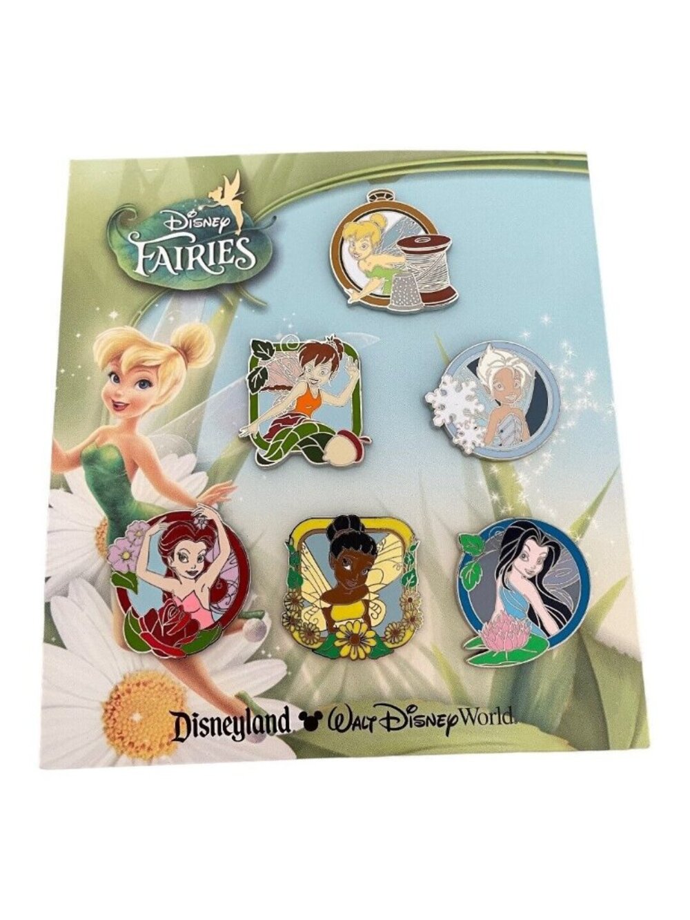 Disney Parks Disney Fairies Tinker Bell Booster Pack Pin Set of 6 Pins